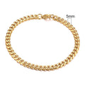 Men's Steel Gold-plated Gold Cuban Link Chain Bracelets